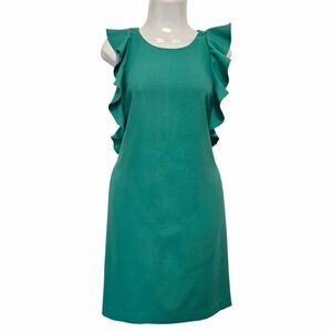 Banana Republic - Green Sleeveless Ruffle Dress